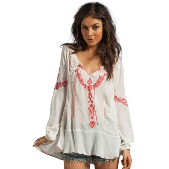 Free People Tops - Free People fondly st. Tropez embroidered tunic xs